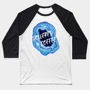 Powered by Coffee: Blue Baseball T-Shirt